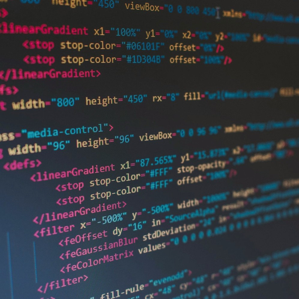 Lines of code displayed on a monitor
