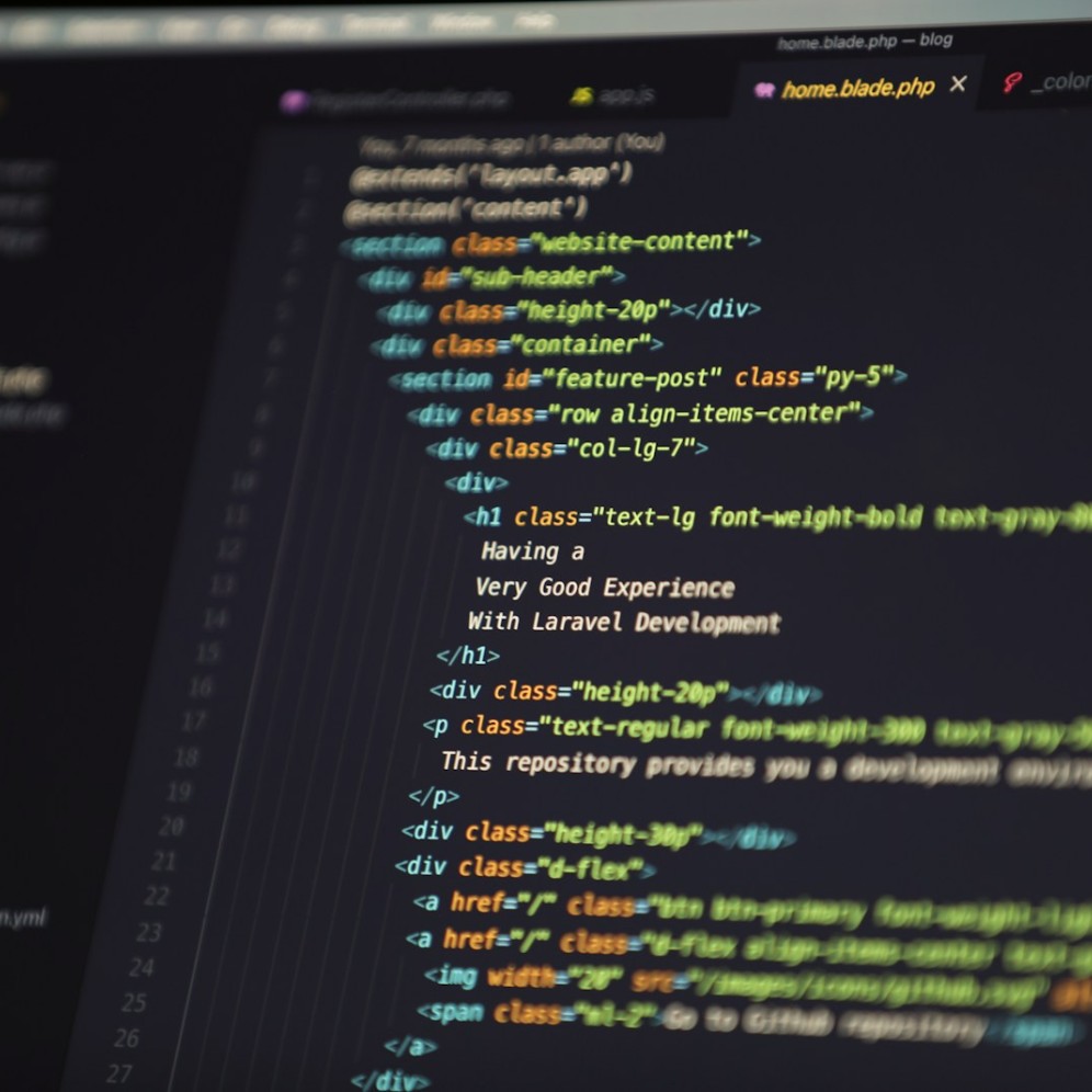 Code for a web integration on a computer screen